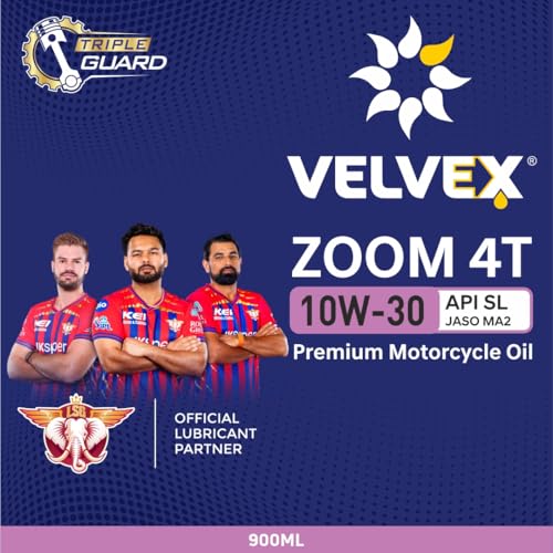Velvex Zoom 4T 10W-30 Premium Motorcycle Oil (900 ML) | Triple Guard Protection for Bikes | Smoother Engine Operation | API SL/JASO MA2 - Image 4