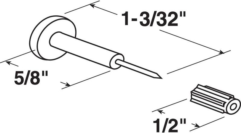 PRIMELINE PL 15685 Window Grid Retainer Pins (25 Pack) - Image 2
