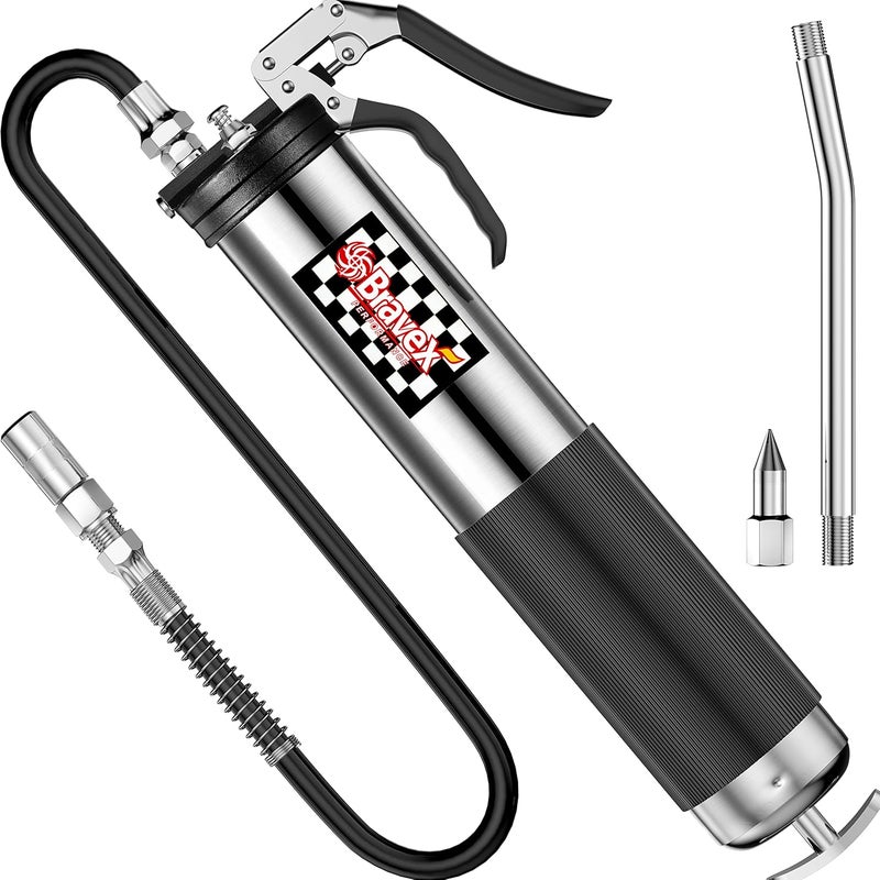 Bravex Heavy Duty Professional Pistol Grip Grease Gun - Image 1