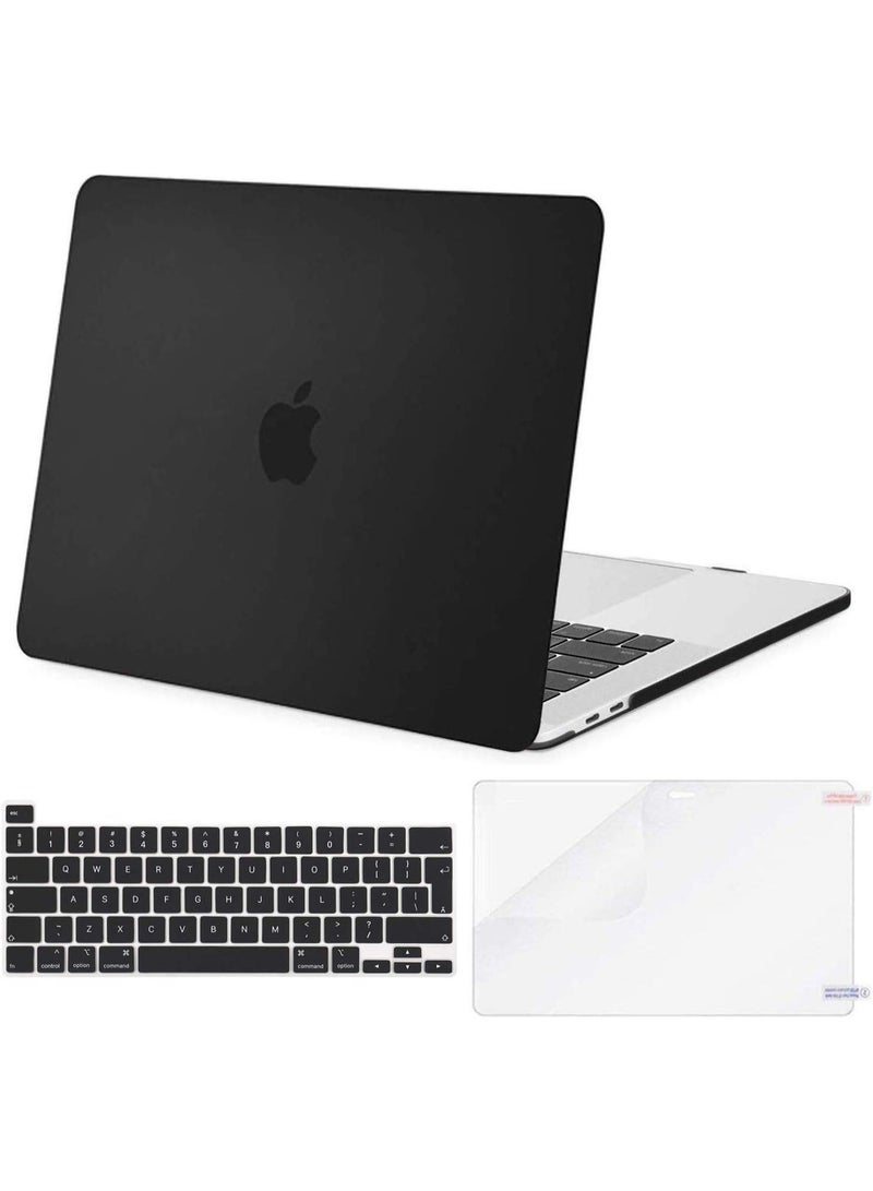 MacBook Pro 16 Inch Case (2019, A2141) – Hard Shell Plastic Cover with UK Keyboard Skin & Screen Protector, Full Protection Slim Matte Black Case for MacBook Pro 16" - Image 1