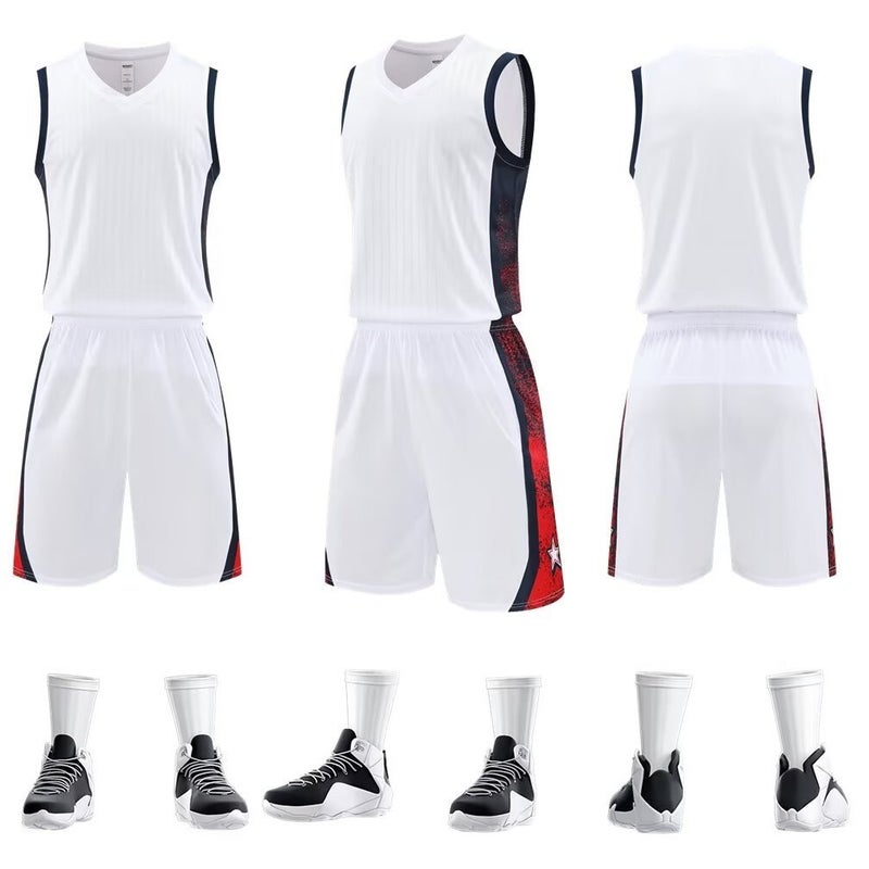 Extremely Fast Summer Training Basketball Uniforms For Adults Customized Club Quick-Drying Short-Sleeved Suits Game Breathable Style - Image 3