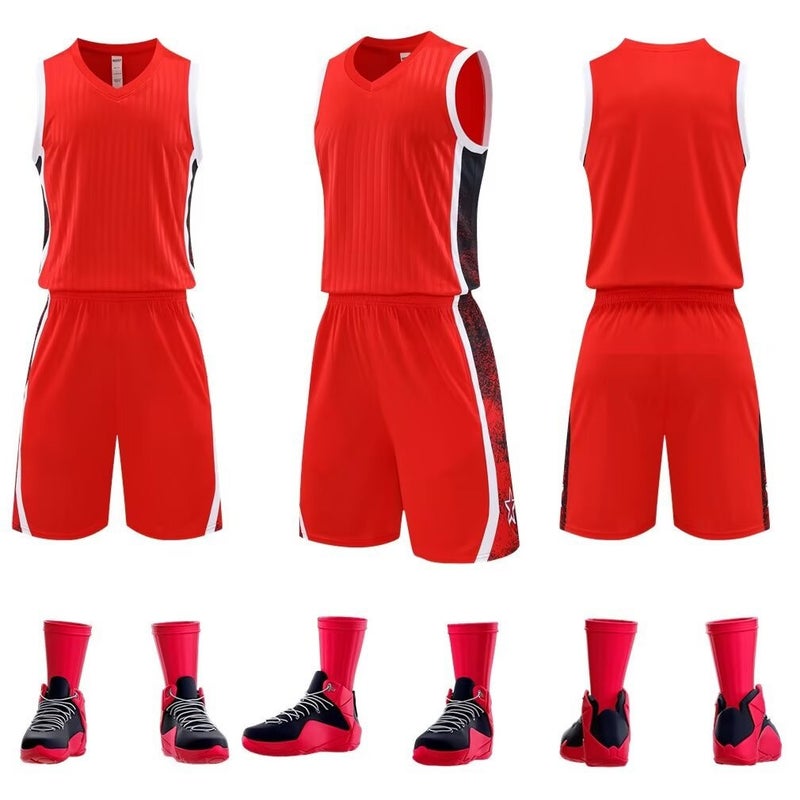 Extremely Fast Summer Training Basketball Uniforms For Adults Customized Club Quick-Drying Short-Sleeved Suits Game Breathable Style - Image 5