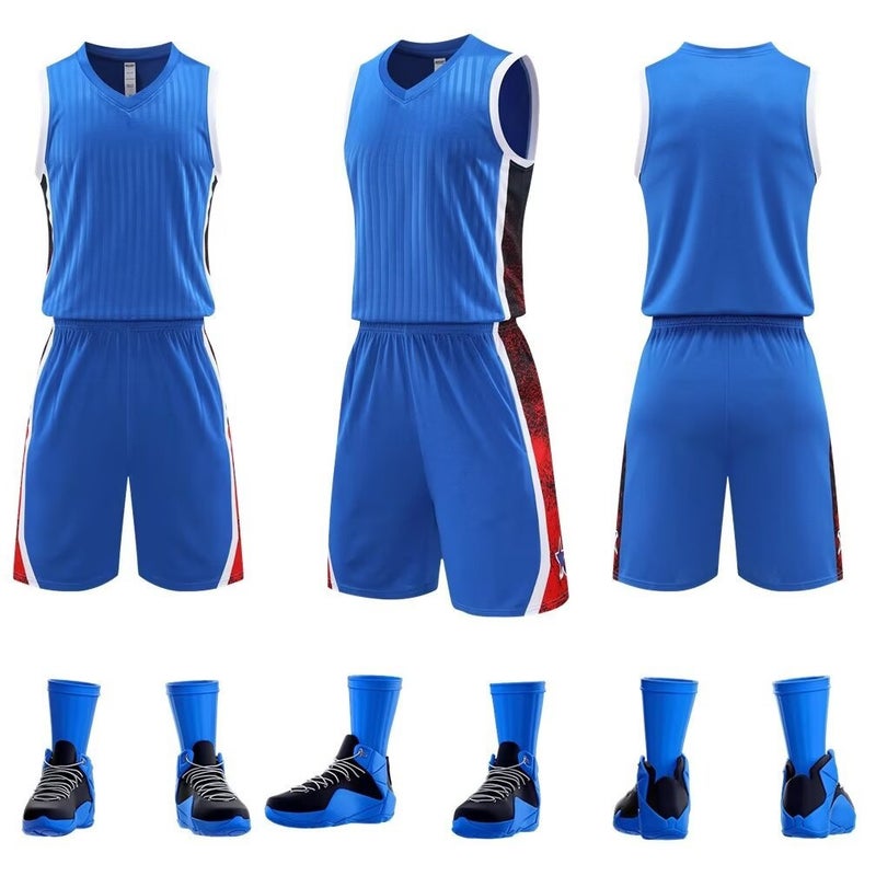 Extremely Fast Summer Training Basketball Uniforms For Adults Customized Club Quick-Drying Short-Sleeved Suits Game Breathable Style - Image 4