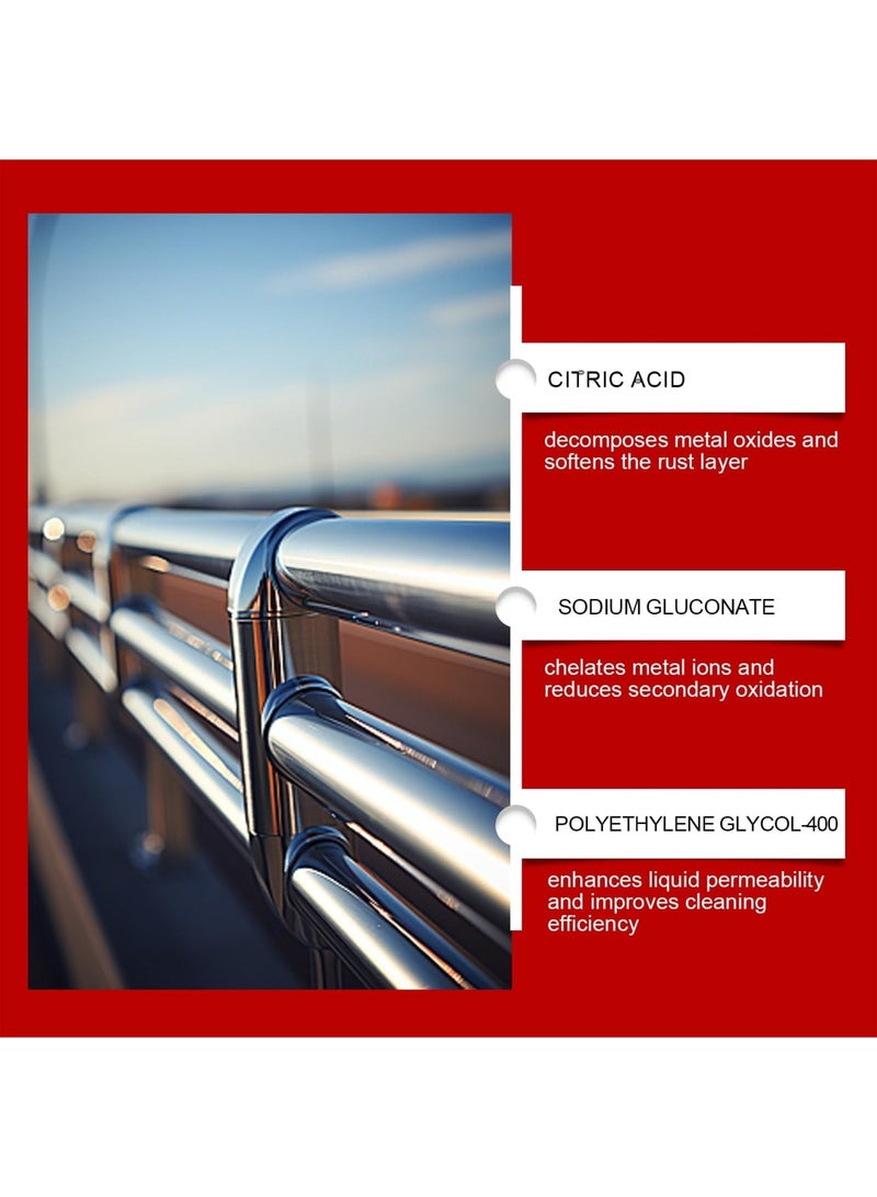 SYOSI رذاذ مزيل الصدأ للمعادن، 100 مل مزيل صدأ ثقيل، منظف بقع الحديد للمعادن، الأدوات، السيارات، السلاسل، يزيل الصدأ من أسطح متعددة، حل سهل الاستخدام - Image 5