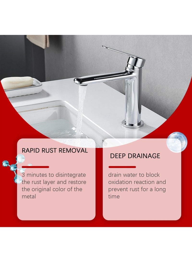 SYOSI رذاذ مزيل الصدأ للمعادن، 100 مل مزيل صدأ ثقيل، منظف بقع الحديد للمعادن، الأدوات، السيارات، السلاسل، يزيل الصدأ من أسطح متعددة، حل سهل الاستخدام - Image 3