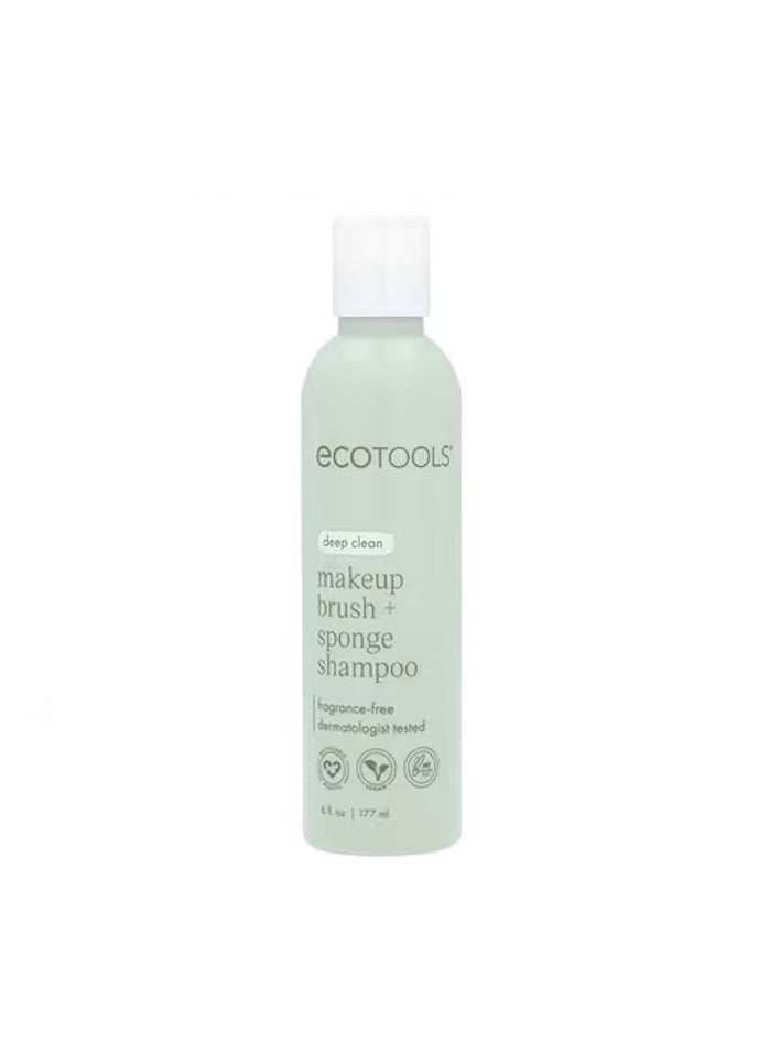 EcoTools, Makeup Brush + Sponge Shampoo, Fragrance Free, 6 fl oz (177 ml)