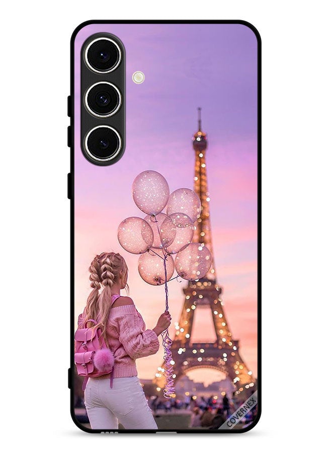Covernex Samsung Galaxy S24 FE 5G Protective Case Cover Girl Holding Balloons - Image 1
