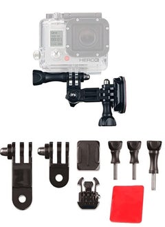 Y&D Motorcycle Helmet Side Mount Kit for Gopro Hero 10/9/8/7/6/5/4 Black Series and Other Action Cameras with Mounting Base, Adhesive Pads, 3-Way Swivel Thumbscrews  - Image 1
