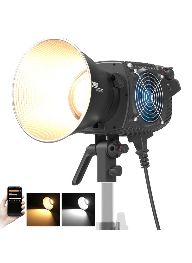 Zhiyun ZHIYUN MOLUS B500 500W COB LED Video Light [Official] 2700K-6500K CRI 95+ TLCI 97+ 76400 Lux/1M App Control 13 Scene Effects Bowens Mount Silent Continuous Output Lighting for Photography Studio Light  - Image 1