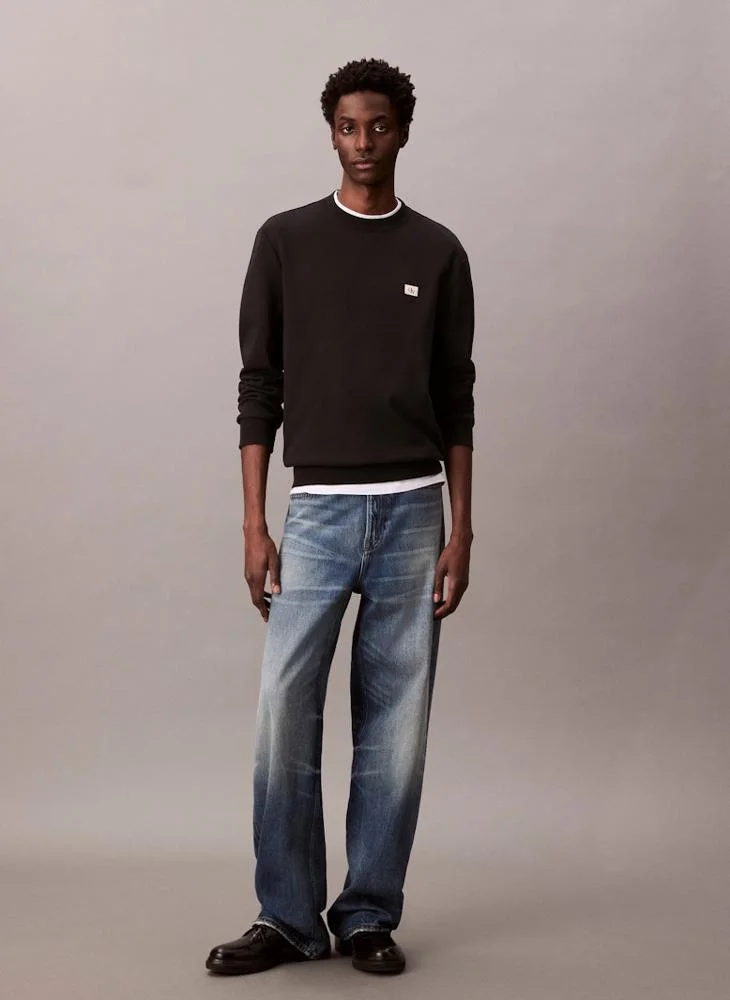 Calvin Klein Jeans Cotton Terry Badge Sweatshirt