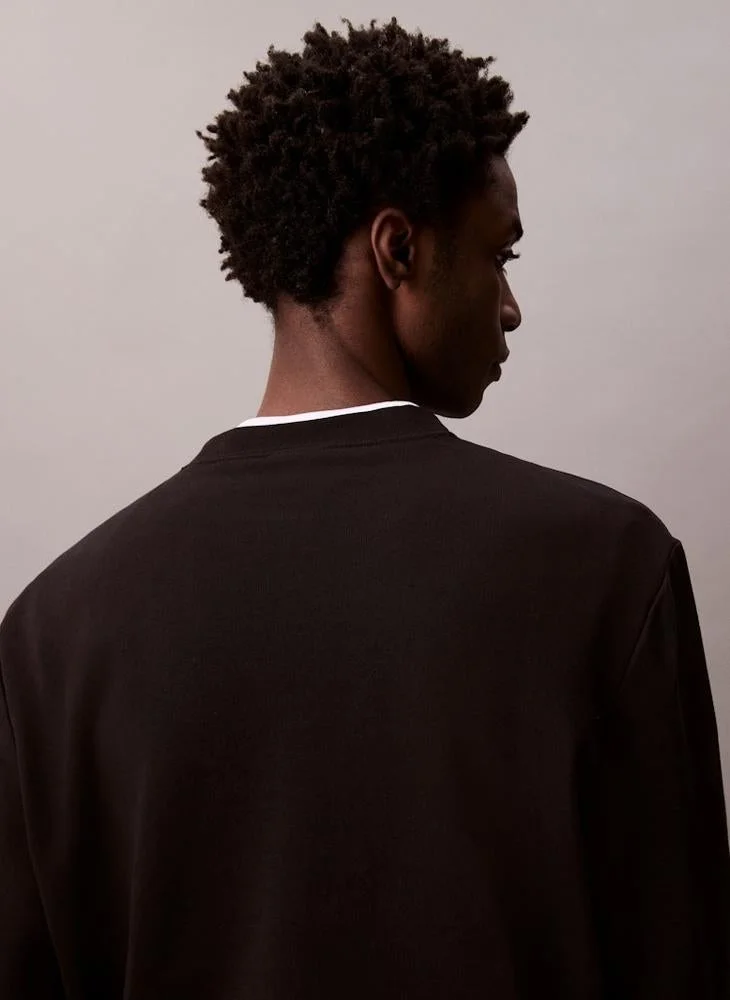 Calvin Klein Jeans  Woven Label Terry Sweatshirt for Men | Best Price UAE
