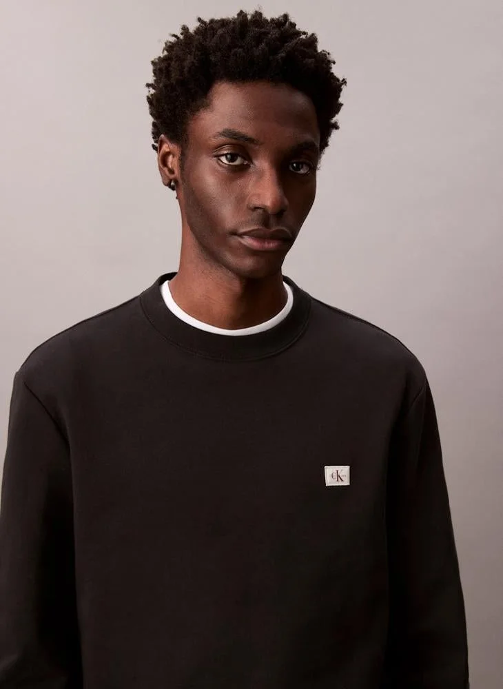 Calvin Klein Jeans  Woven Label Terry Sweatshirt for Men | Best Price UAE