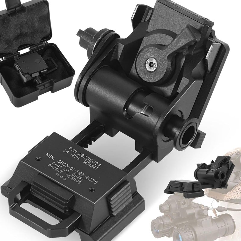HTPREC NVG Mount for PVS14/15/18 G24 Night Vision Goggles PVS 31 NVG Metal Mount CNC for CS Games Black - Image 1