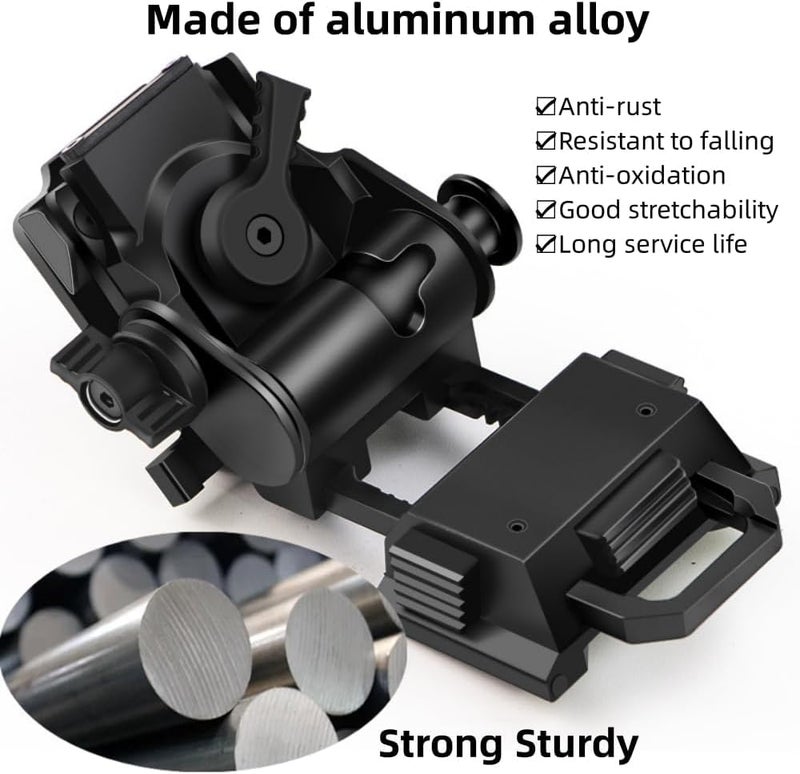 HTPREC NVG Mount for PVS14/15/18 G24 Night Vision Goggles PVS 31 NVG Metal Mount CNC for CS Games Black - Image 2