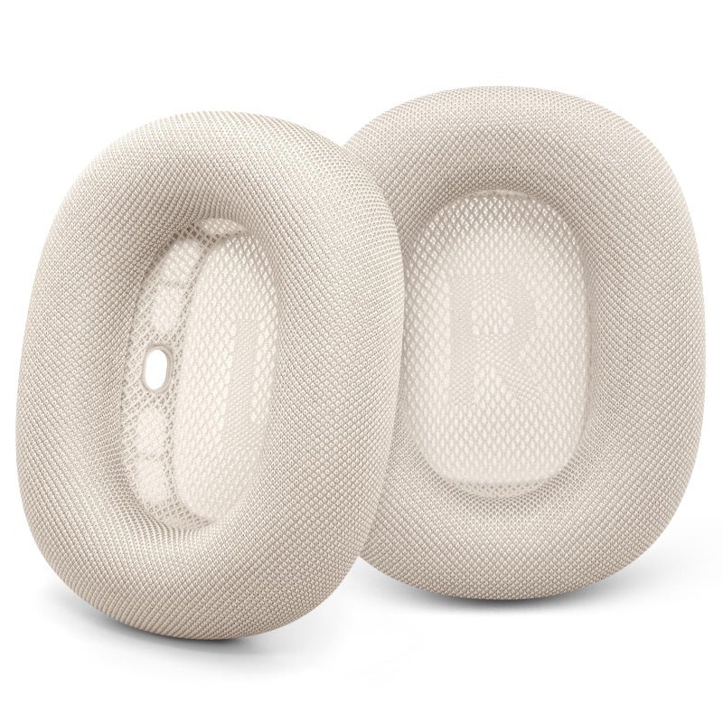 GEVO Upgraded Ear Cushions Replacement Earpads for AirPods Max 1 2 Headphones Mesh Fabric Ear Pads Ear Covers Cups with Memory Foam and Magnet for AirPods Max Starlight - Image 2