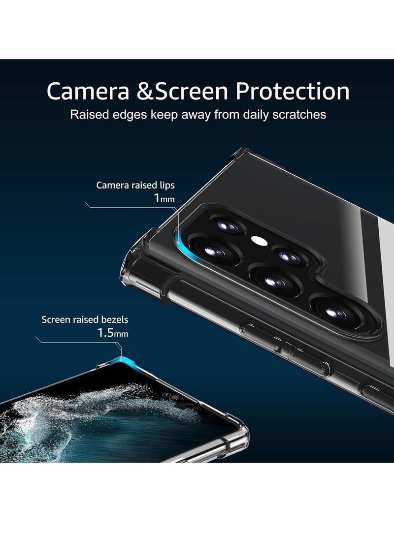 ELTRAZONE Crystal Clear TPU Bumper Case for Samsung Galaxy S22 Ultra 5G - Air Cushion, Shockproof Protective Cover, Compatible with Samsung Galaxy S22 Ultra 5G - Image 3