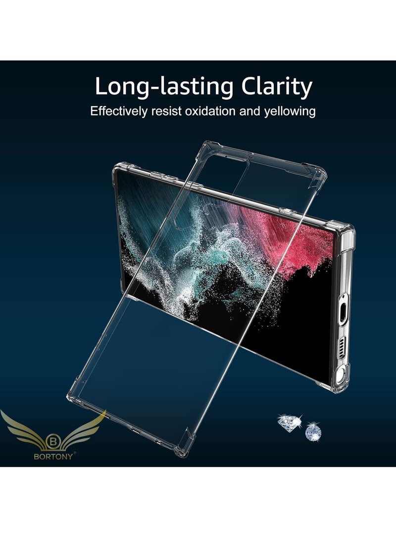 ELTRAZONE Crystal Clear TPU Bumper Case for Samsung Galaxy S22 Ultra 5G - Air Cushion, Shockproof Protective Cover, Compatible with Samsung Galaxy S22 Ultra 5G - Image 4