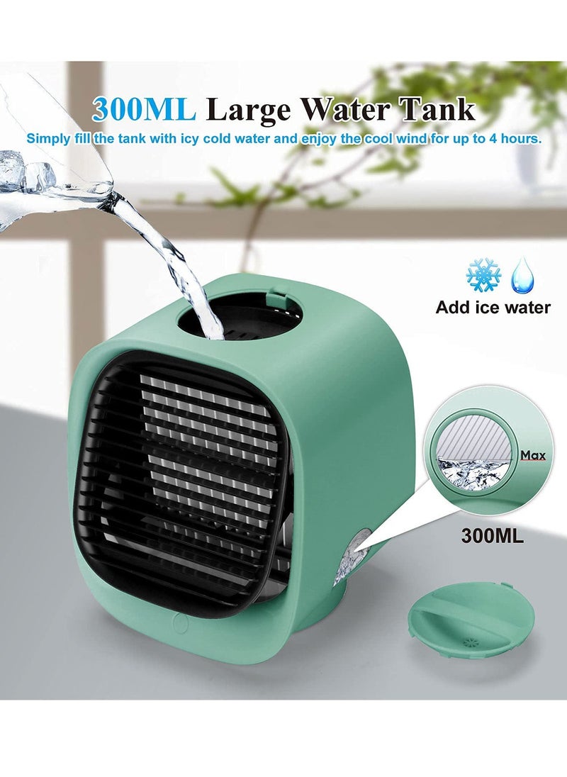 Portable Air Conditioner Fan, Personal Space Air Cooler Mini Evaporative Cooler Fan, Mini Desk Fan with 3 Speeds LED Light,  Humidifier Misting Fan for Home Office Bedroom,-Green - pzsku/Z2BABBCD5FBEAB9A862BCZ/45/_/1697011011/c0c1bff2-0efe-4f68-89a4-29b0fc1e97a4