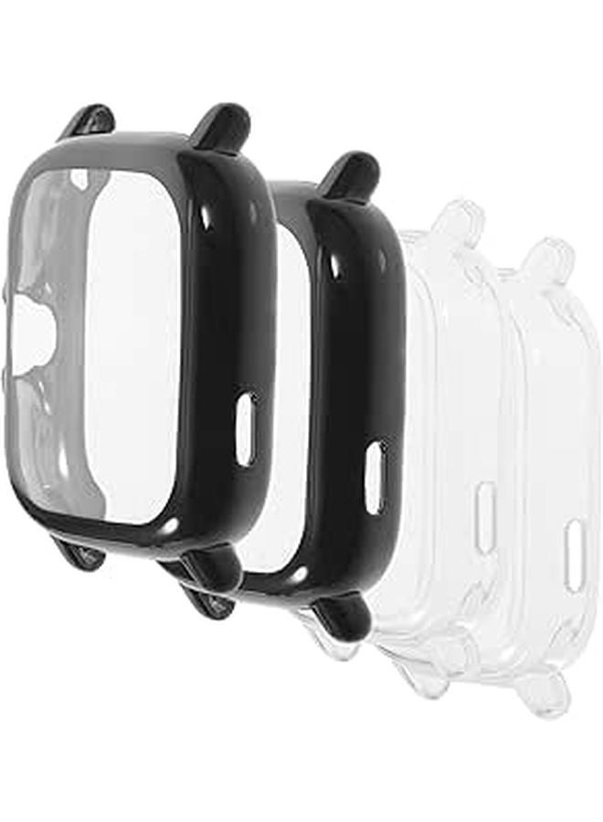 4Pcs Transparent Black TPU Soft Gel Cover Protector Case For Amazfit Watch Anti Scratch - Image 1