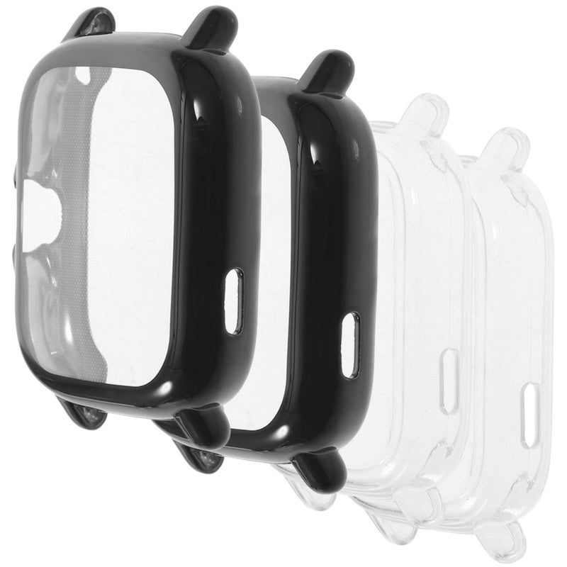 4Pcs Transparent Black TPU Soft Gel Cover Protector Case For Amazfit Watch Anti Scratch - Image 2