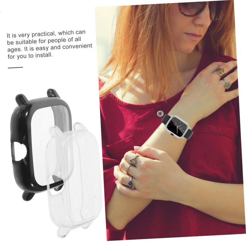 4Pcs Transparent Black TPU Soft Gel Cover Protector Case For Amazfit Watch Anti Scratch - Image 3