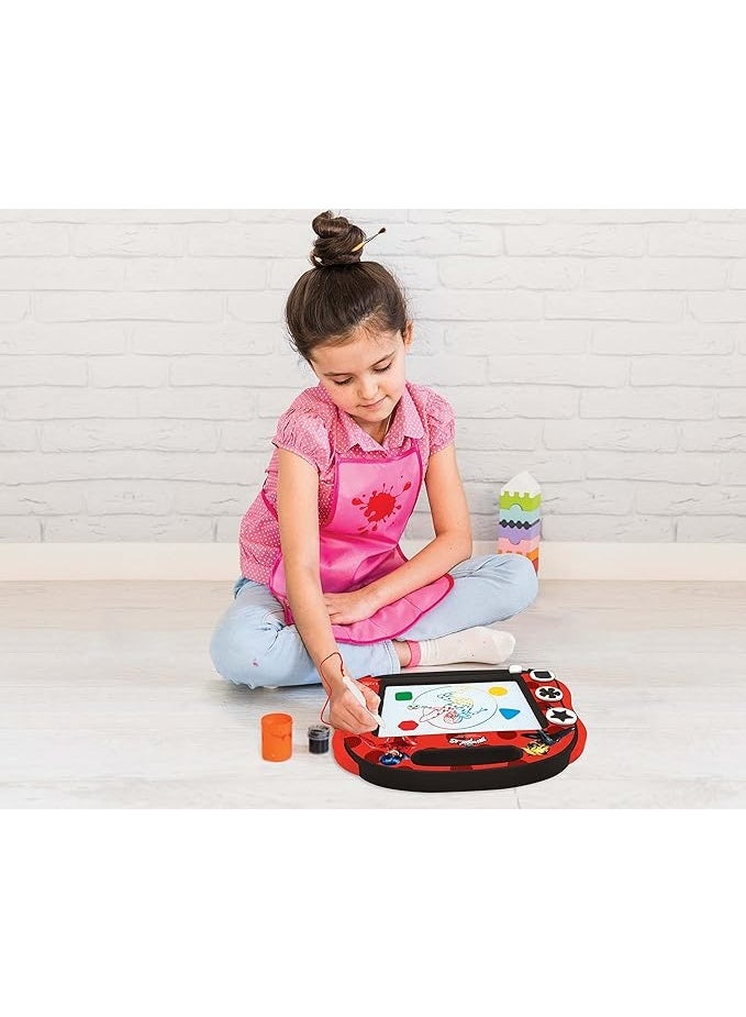 ميراكيولس Magic Magnetic Drawing Board -Miraculous Ladybug Cat Noir, Multicolor , Artistic Creative Toy for Girls and Boys, Stylus Pen and Stamps, Red/Black - Image 5
