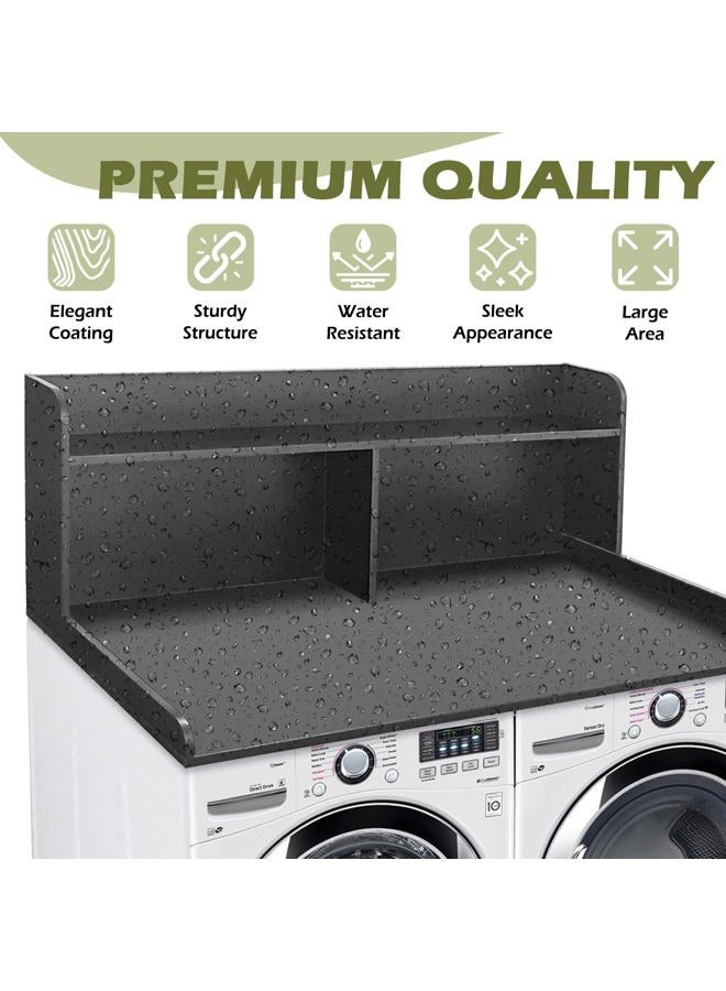 Royxen Laundry Countertop with 20“ Shelf Universal Fit, Washer and Dryer Countertop with Storage Space, Black - Image 5