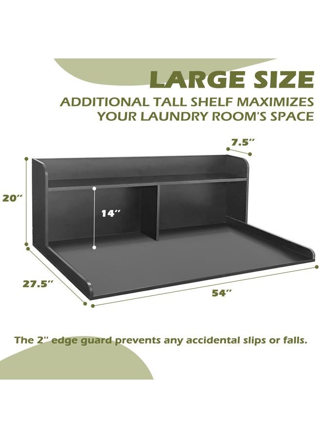 Royxen Laundry Countertop with 20“ Shelf Universal Fit, Washer and Dryer Countertop with Storage Space, Black - Image 3