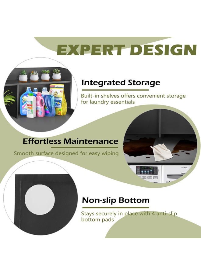 Royxen Laundry Countertop with 20“ Shelf Universal Fit, Washer and Dryer Countertop with Storage Space, Black - Image 4