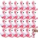 VercanMonth 24 Pcs Mini Stuffed Flamingo Plush Bulk for Girl Party Favors Birthday Flamingo Keychain with Glitter Crown Pink Stuffed Animal for Hawaiian Luau Party - Image 2