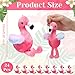 VercanMonth 24 Pcs Mini Stuffed Flamingo Plush Bulk for Girl Party Favors Birthday Flamingo Keychain with Glitter Crown Pink Stuffed Animal for Hawaiian Luau Party - Image 4