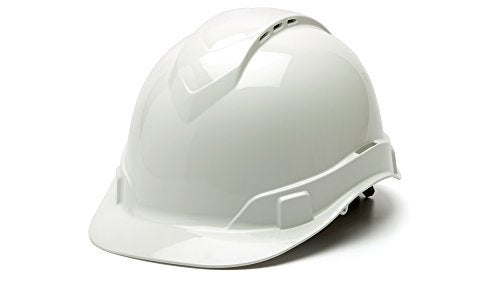 Ridgeline Pyramex Ridgeline Cap Style Hard Hat, Vented, 4-Point Ratchet Suspension, White - Image 1
