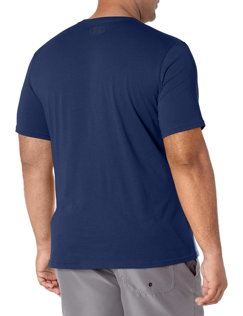 Under Armour Men's UA Sportstyle Left Chest Short Sleeve Shirt 3XLT Navy - Image 2