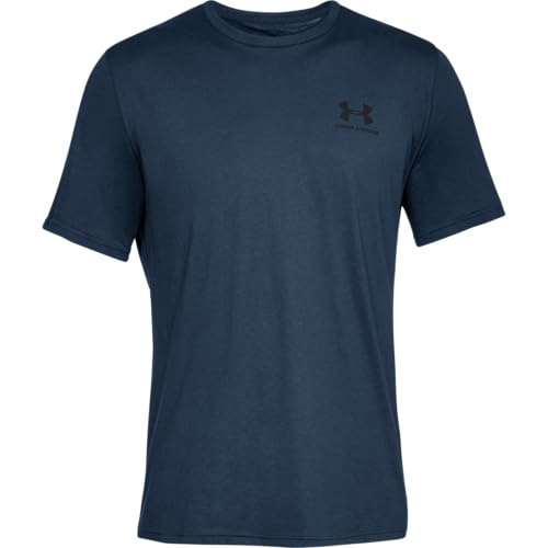 Under Armour Men's UA Sportstyle Left Chest Short Sleeve Shirt 3XLT Navy - Image 5