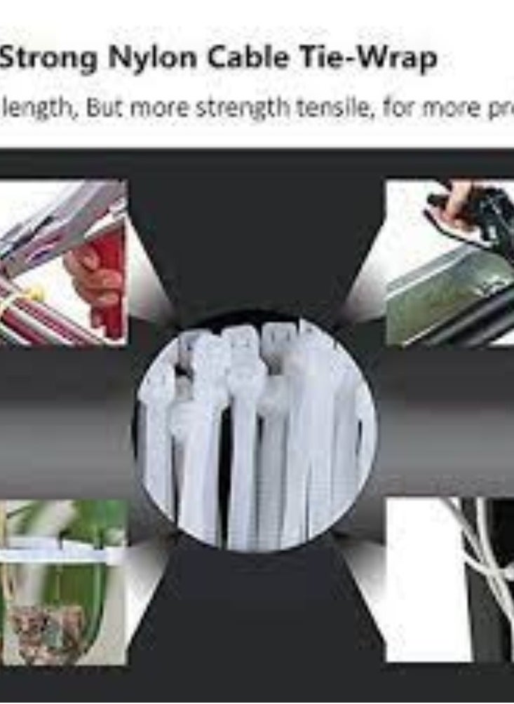KNP - KNP White Multi-Purpose Nylon Cable Ties (300x4.8mm) are versatile and reliable for various cable management and organization tasks, suitable for both professional and DIY applications. - Image 1