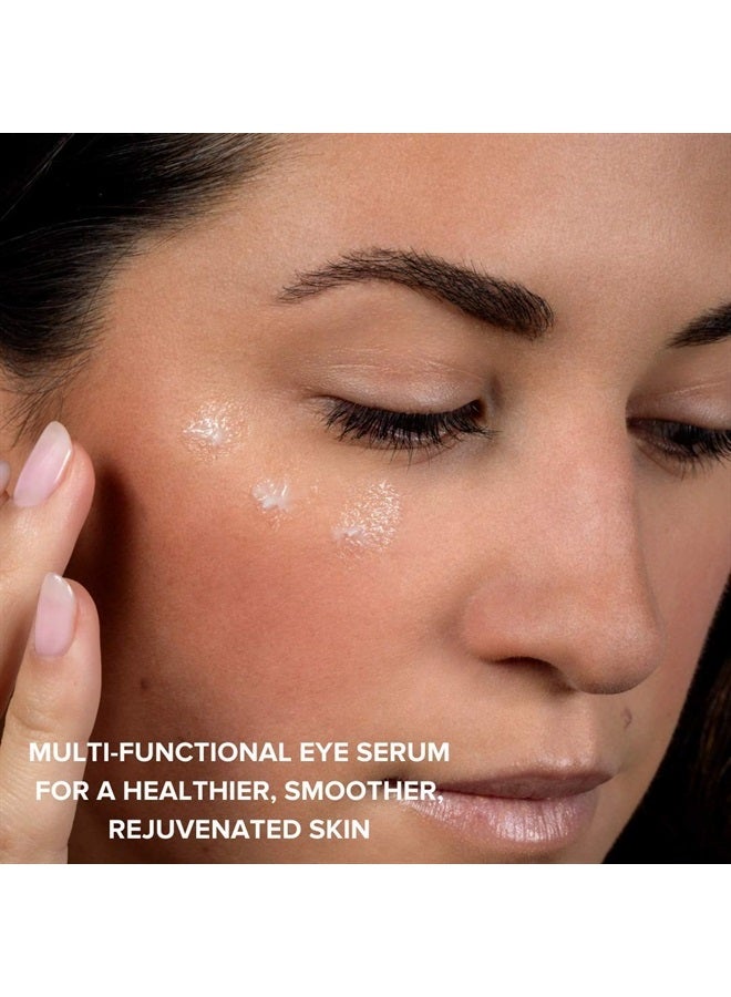 Priori Skincare Eye Serum with AHA Lactic Acid, Caffeine, Vitamin C, E, A Firming, De-puffing Eye Gel for Dark Circles and Wrinkles Fragrance Free Dermatologist Tested 0.5 fl oz - Image 1