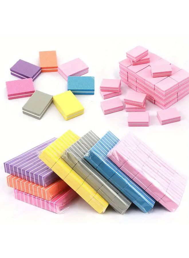 Rose Red 50Pcs Mini Nail Files Buffing Sanding Blocks Manicure Pedicure Tools - Image 3