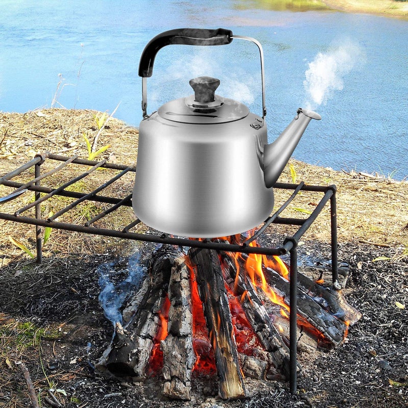 Odoland 4L Camping Kettle Set with 4 Cups, Durable Stainless Steel Camp Tea Coffee Water Pot with 4 Mugs for Hiking, Backpacking, Outdoor Camping and Picnic, Carrying Bag Included - Image 5