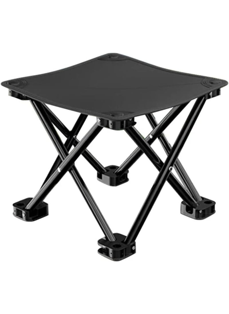 Generic Portable Camping Chair, Footrest, Folding Stool, Small Portable Outdoor Beach Camping Chair, Foldable, Lightweight and Durable for Camping, Fishing, Hiking (Black * Black)  - Image 1