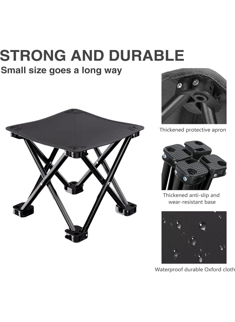 Generic Portable Camping Chair, Footrest, Folding Stool, Small Portable Outdoor Beach Camping Chair, Foldable, Lightweight and Durable for Camping, Fishing, Hiking (Black * Black)  - Image 5