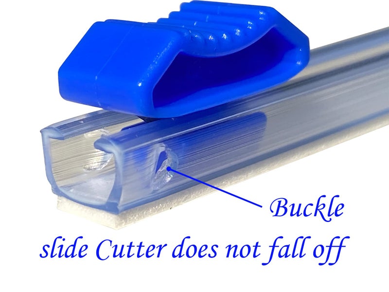 Uncle Jack 320 Slide Cutter-4 Pcs Self-Adhesive Two-Way Sliding Cutter, Suitable for 12.5 Inch Wide Plastic Wrap, Aluminum Foil, Barbecue Paper, Baking Paper - Image 5