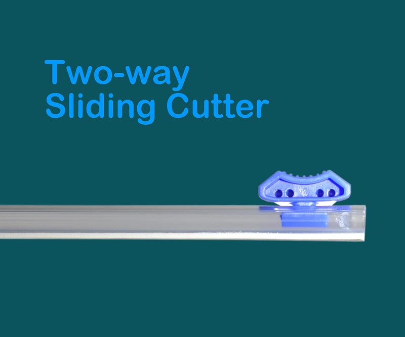 Uncle Jack 320 Slide Cutter-4 Pcs Self-Adhesive Two-Way Sliding Cutter, Suitable for 12.5 Inch Wide Plastic Wrap, Aluminum Foil, Barbecue Paper, Baking Paper - Image 2
