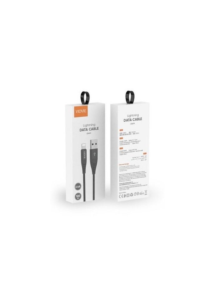 Vidvie Vidvie CB491i Lightning Data Cable 2.4A - 120CM - Black  - Image 3