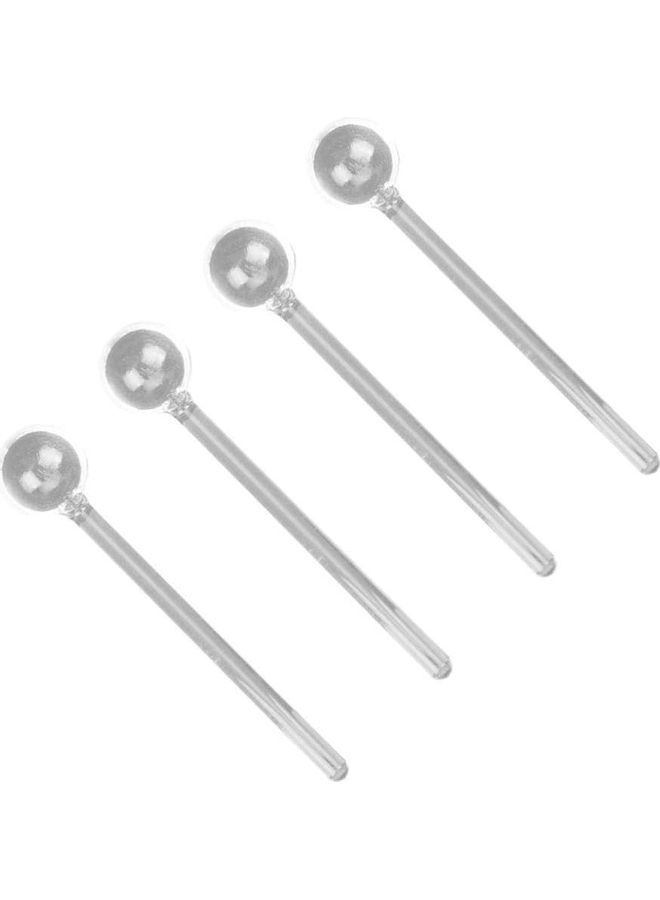4-Piece Espresso Spoon Set Silver - Image 1