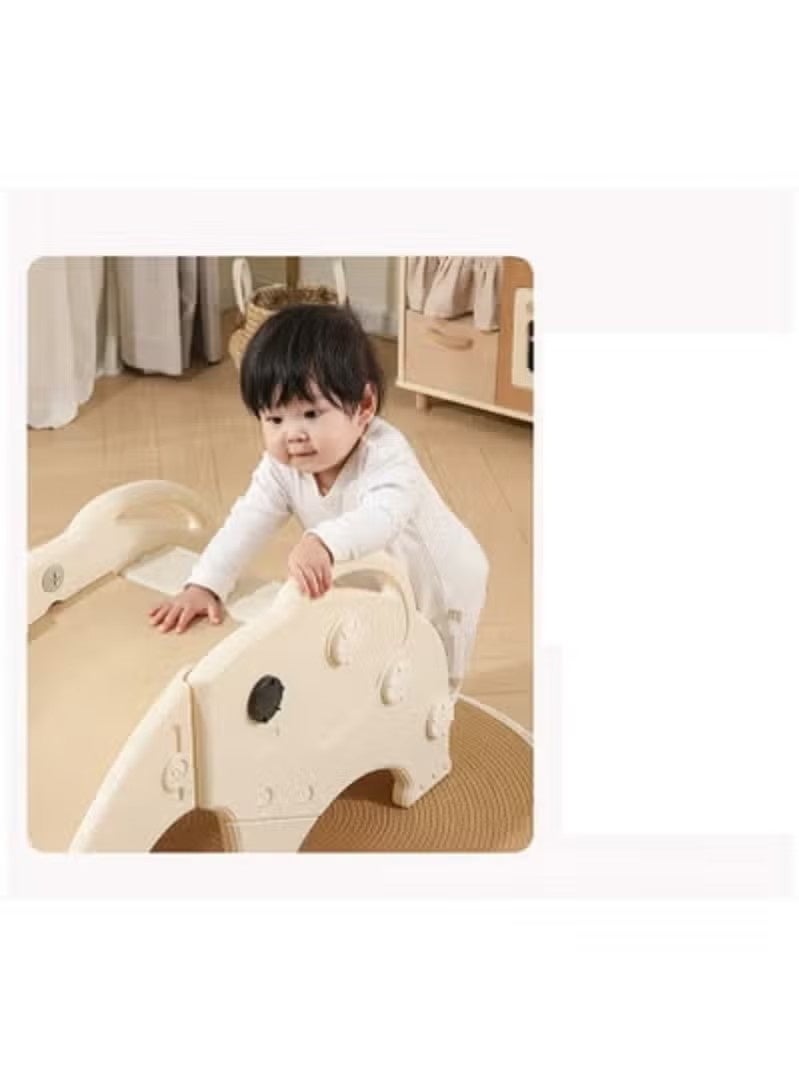 فول جوي زحليقه اطفال على شكل فيل  مع طوق كرة السلة  2 في 1 ، زحليقه للأطفال الصغار الأولاد والبنات المتسلقين، ألعاب داخلية وخارجية - Image 4