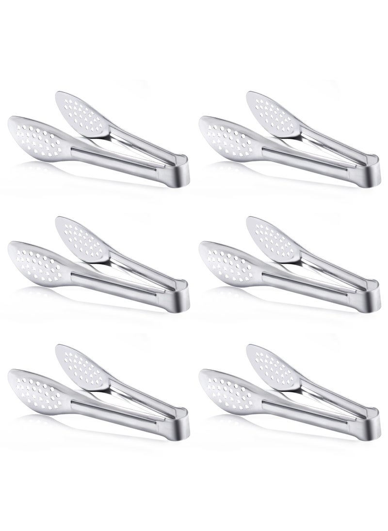 Dmoera 6 Pack Buffet TongsStainless Steel Serving Tongs Serving Utensils 9Inch 