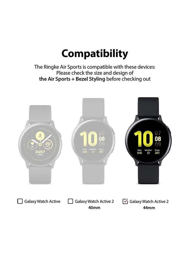 NIBEMINENT Soft TPU Case With Bezel Ring Adhesive Cover For Galaxy Watch Active 2 Matte Clear  - Image 4