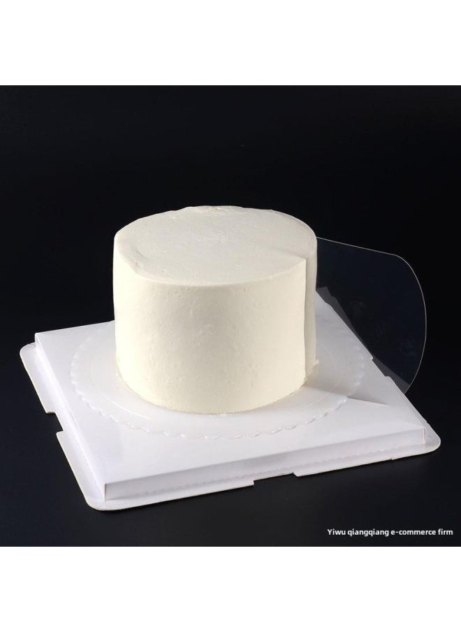 Generic - 5片装烘焙透明蛋糕软刮板 半圆塑料刮片蛋糕奶油面糊抹涂刮平工具-颜色:5片软刮板 - Image 1