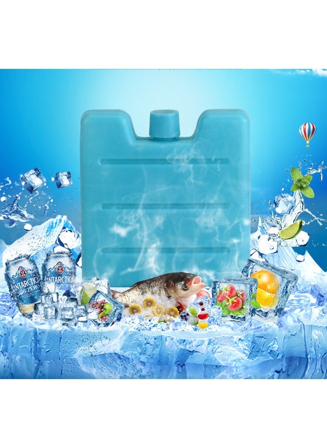HY - Ice blocks Ice Packs for Lunch Boxes Cooler Ice Packs Long Lasting Lunch Ice Packs Slim Reusable Cool Packs for Cooler Freezer Ice Packs Stackable Square Design Blue 70ml (Set of 4) - Image 1