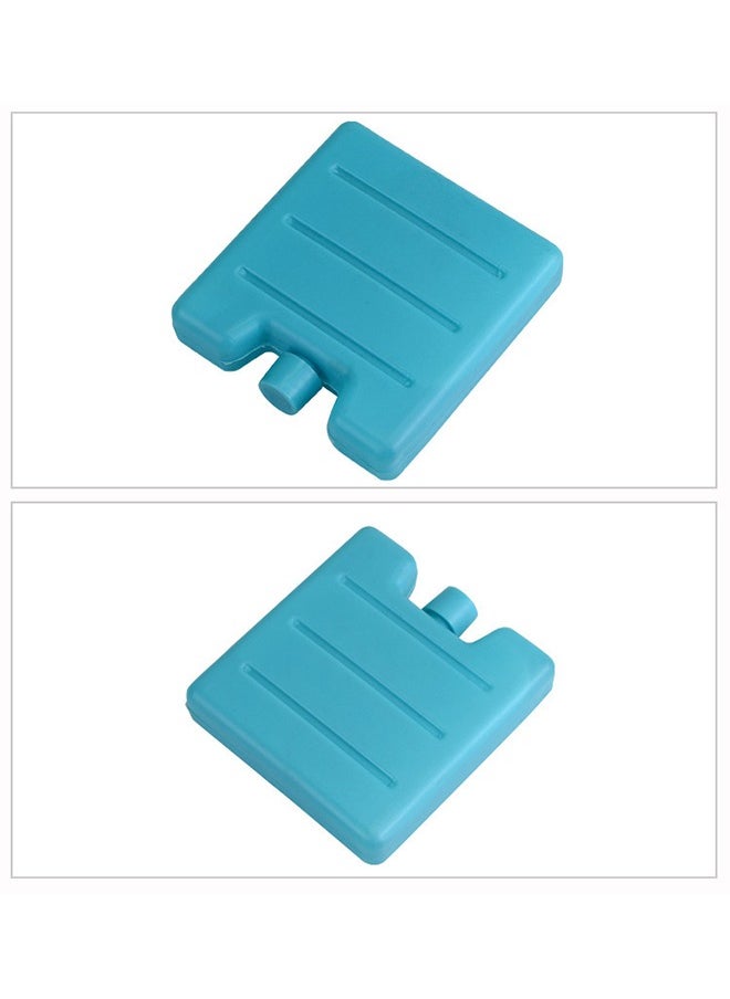 HY - Ice blocks Ice Packs for Lunch Boxes Cooler Ice Packs Long Lasting Lunch Ice Packs Slim Reusable Cool Packs for Cooler Freezer Ice Packs Stackable Square Design Blue 70ml (Set of 4) - Image 1